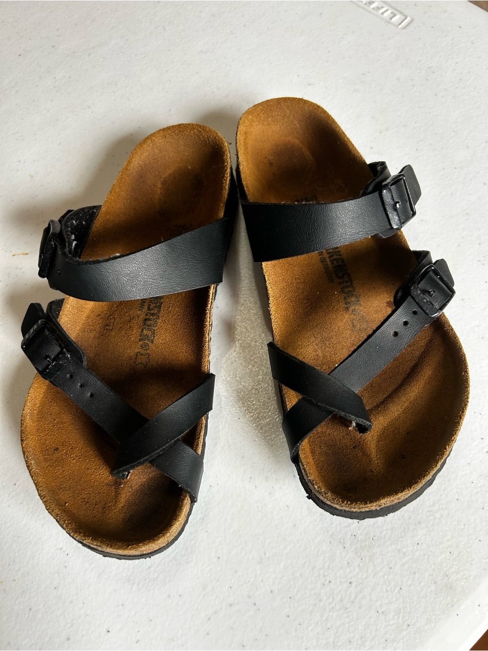 Birkenstock Kids Mayari Regular Fit Black Thong Sandals Size 33 (2-2.5 US Size)